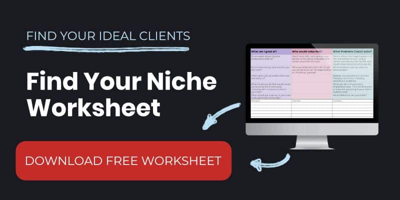 Find Your Niche Worksheet